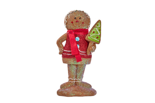 Tabletop Gingerbread Boy with Glitter Enhancement