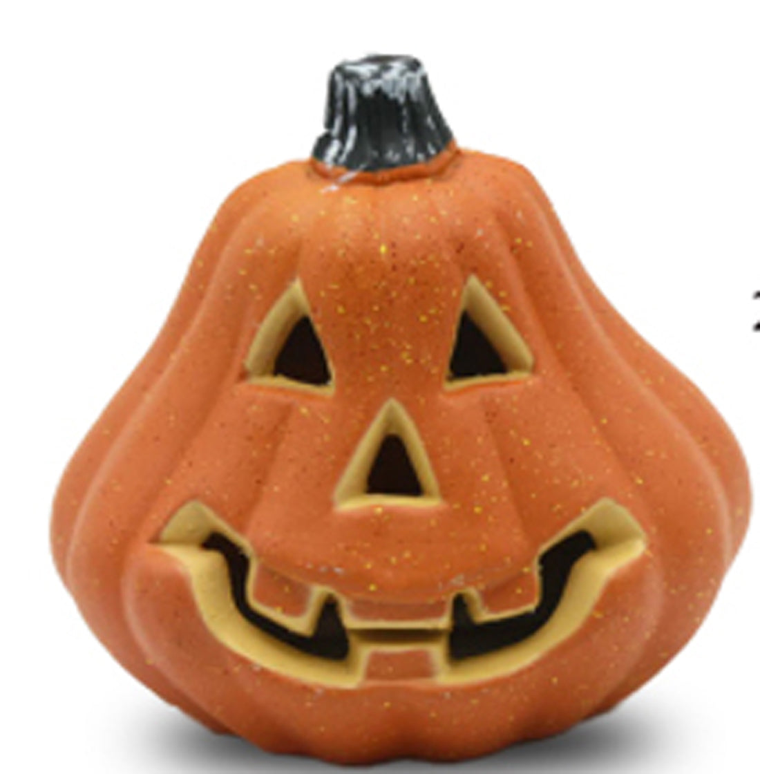 8" Battery Operated Lopsided Smiling Jack-O-Lantern