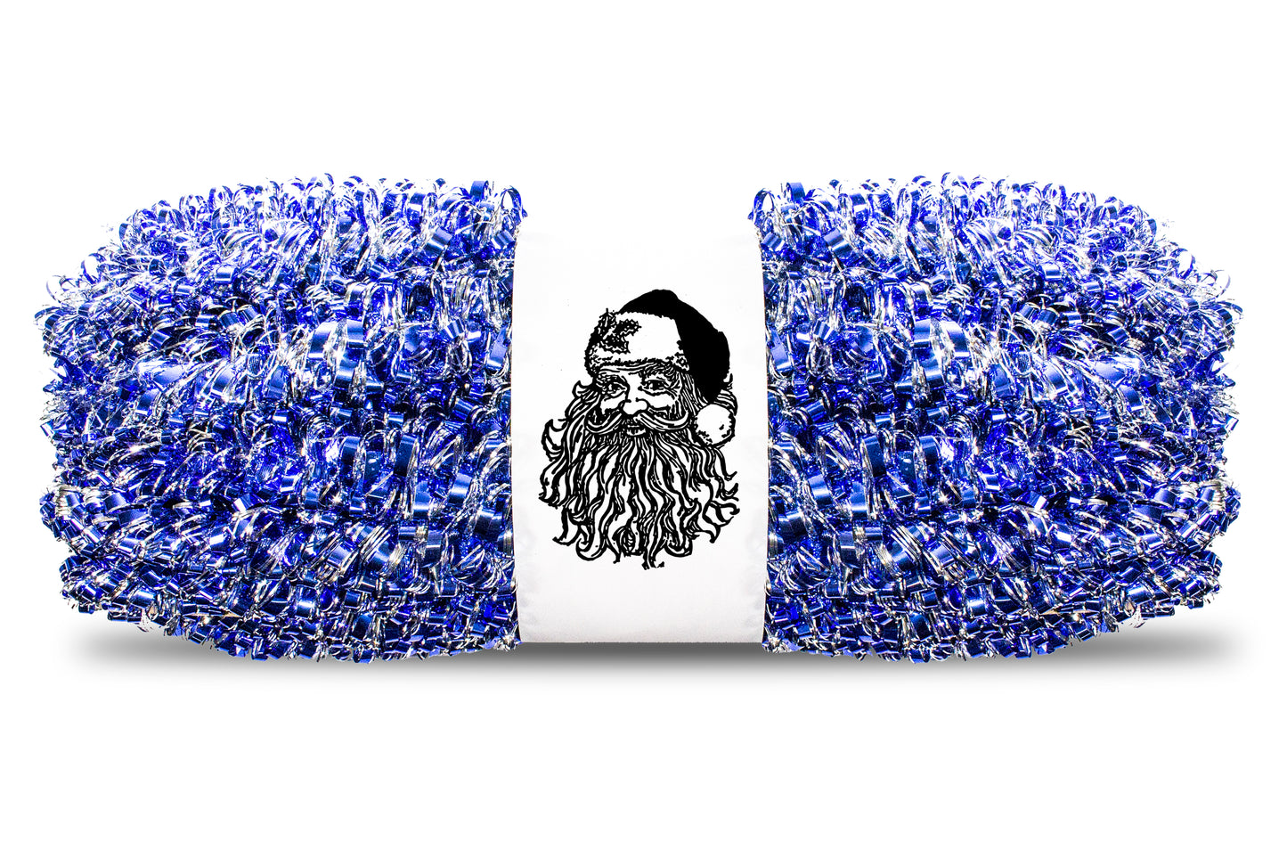 100' Blue and Silver Metallic Tinsel Garland