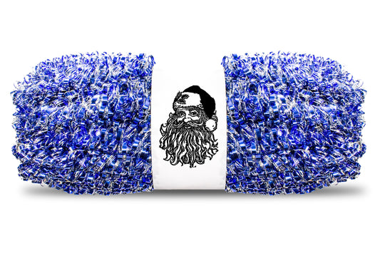 100' Blue and Silver Metallic Tinsel Garland