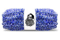 100' Blue and Silver Metallic Tinsel Garland