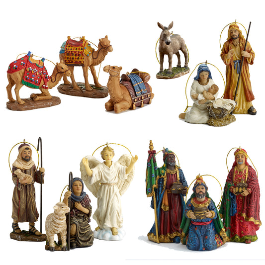 10 Piece Nativity Ornament Set