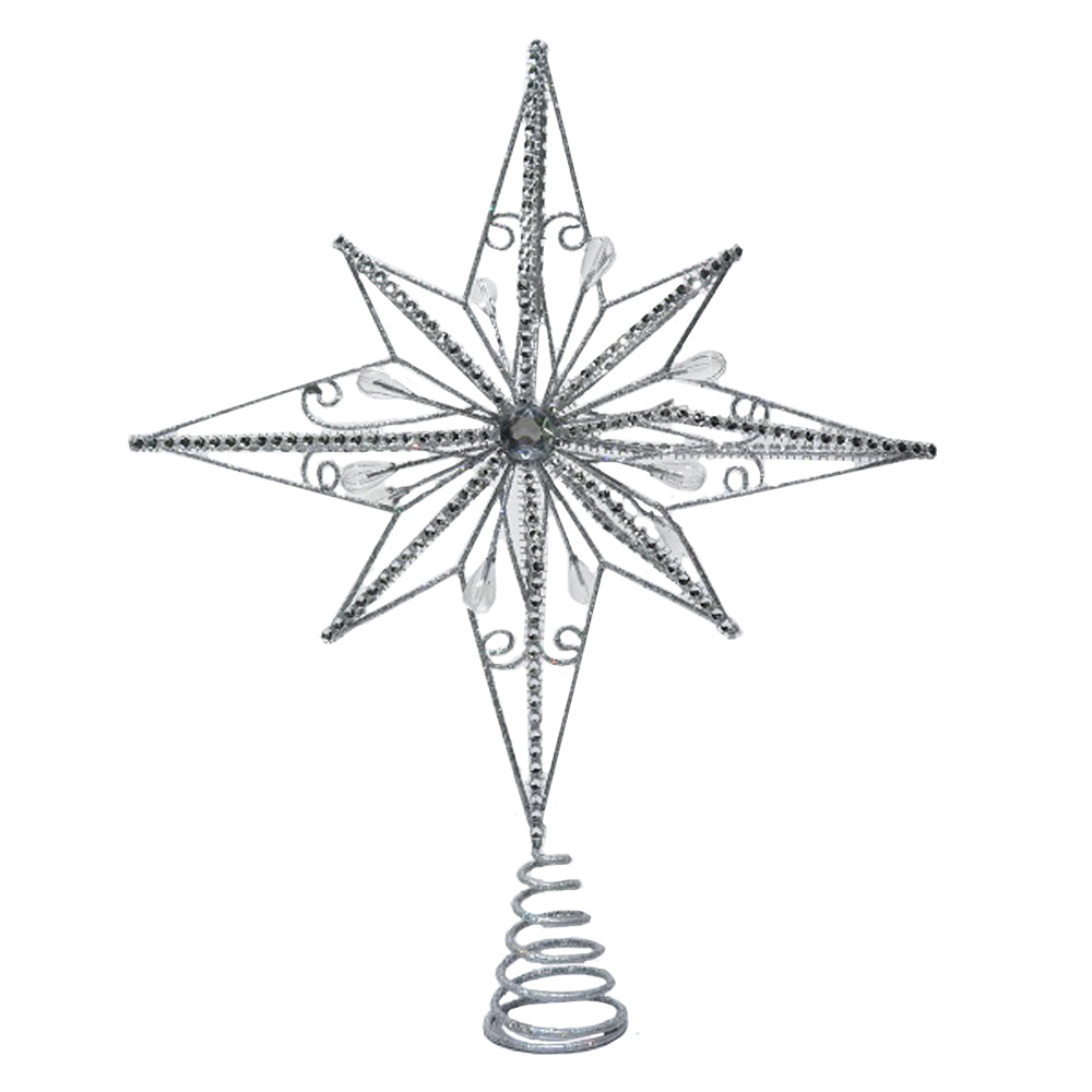 16" Silver Star Tree Topper