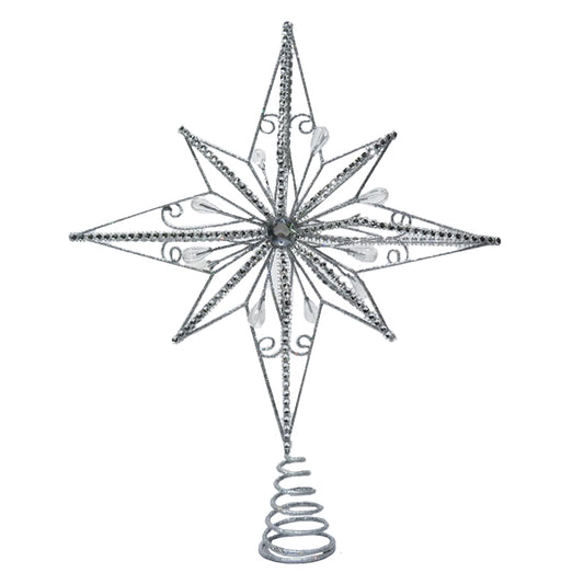 16" Silver Star Tree Topper