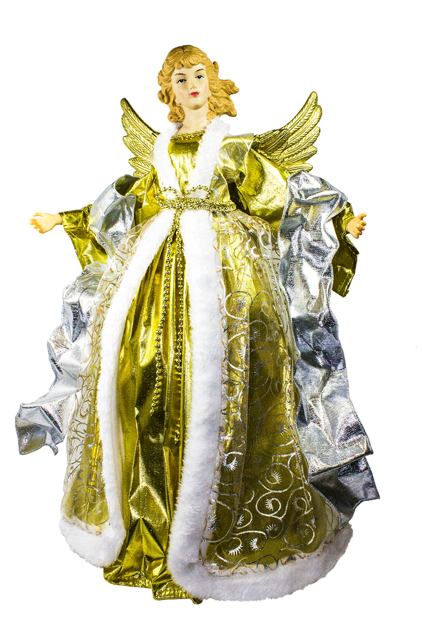 16" Gold and Silver Christmas Angel