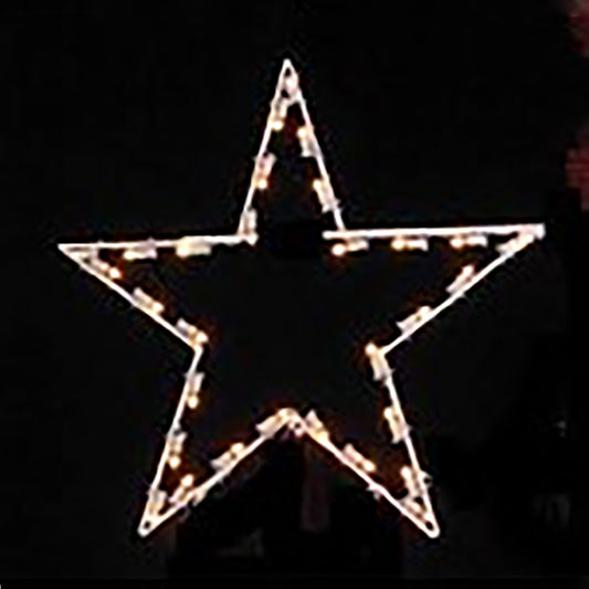 5' Star Tree Topper Lit with Warm White LEDs