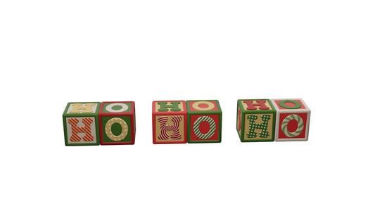 Multi Color HO HO HO Letter Block