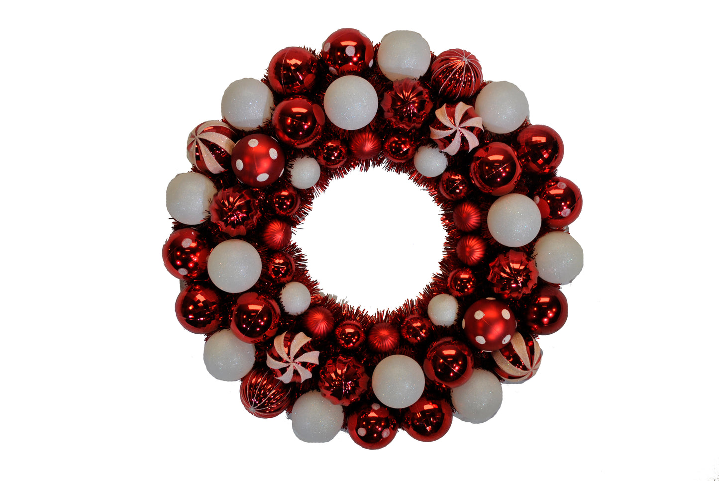 18" Candy Ornament Collection Ball Wreath