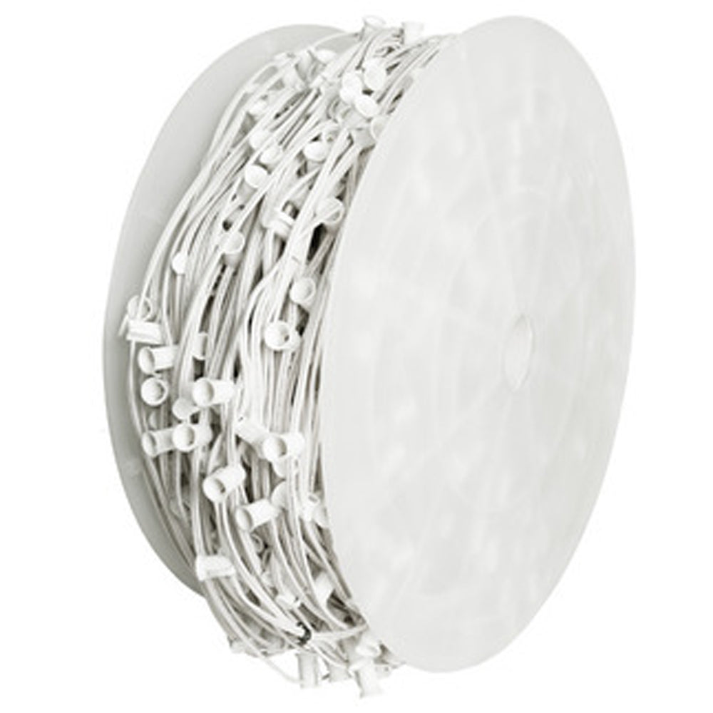 1000' C9 Commercial Light Spool 18" Spacing on White Wire