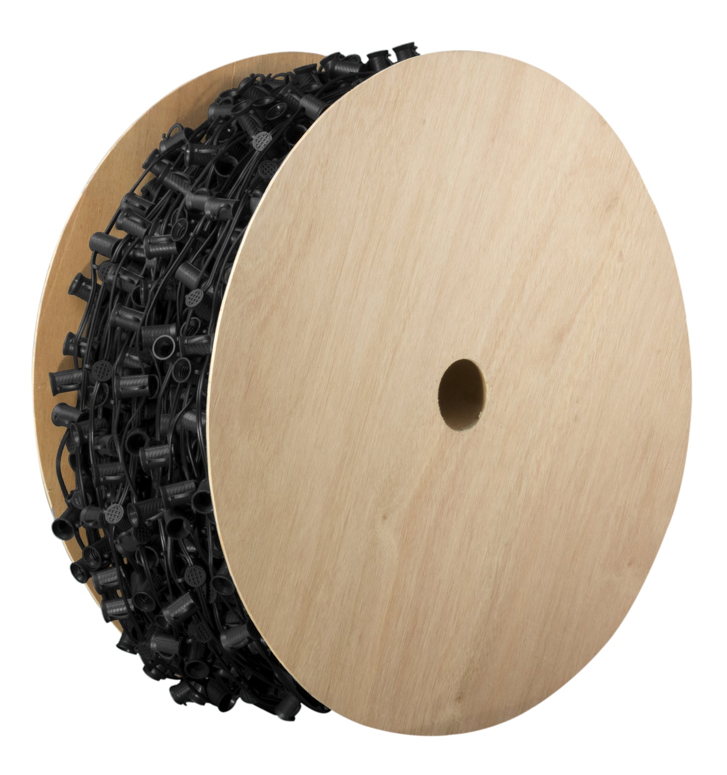 C9 Light Spool with 6" Spacing on Black Wire