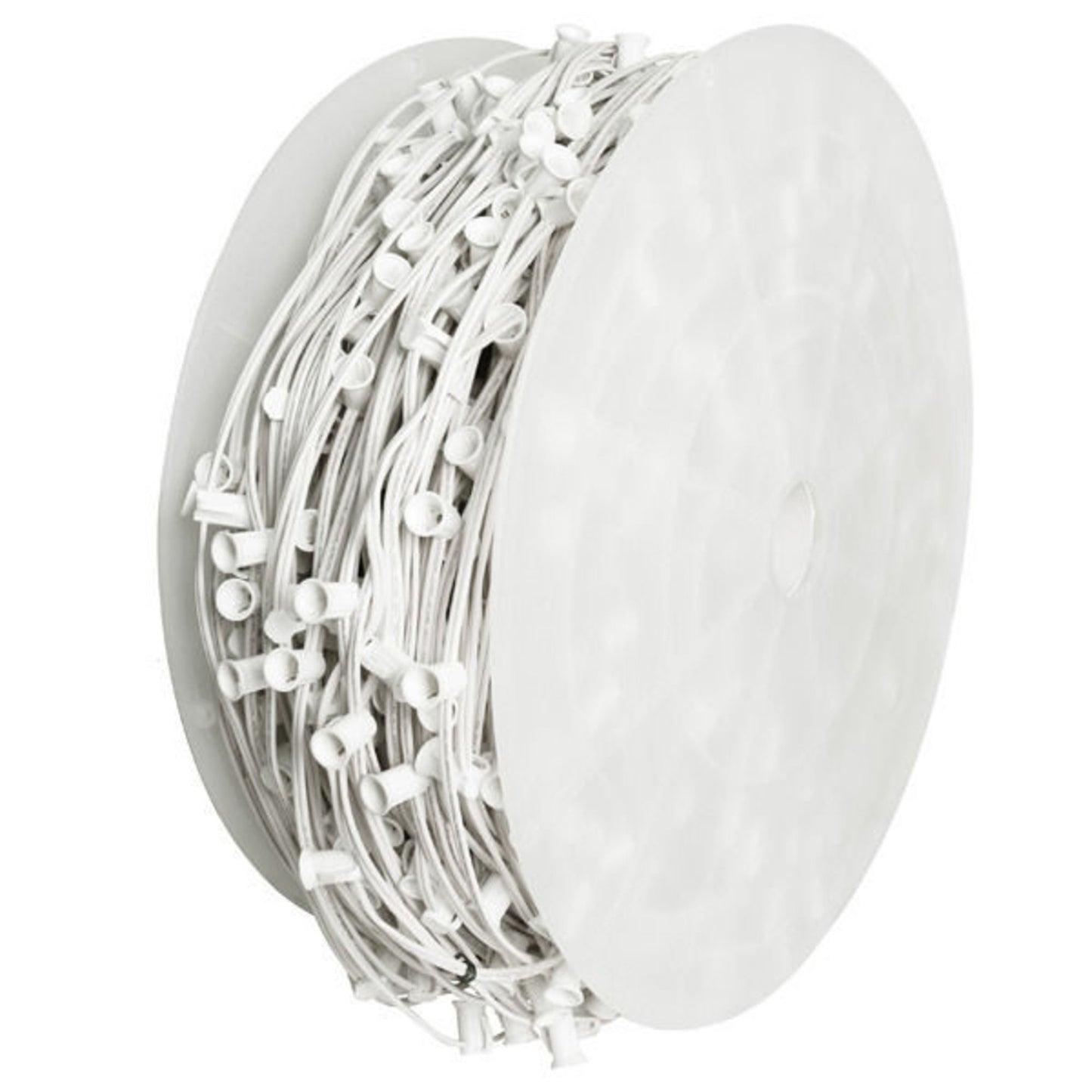 C9 1000' Cordset E17 Sockets on White Wire with 6" Spacing