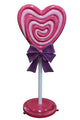 4' Pink Mini Heart Candy With Base