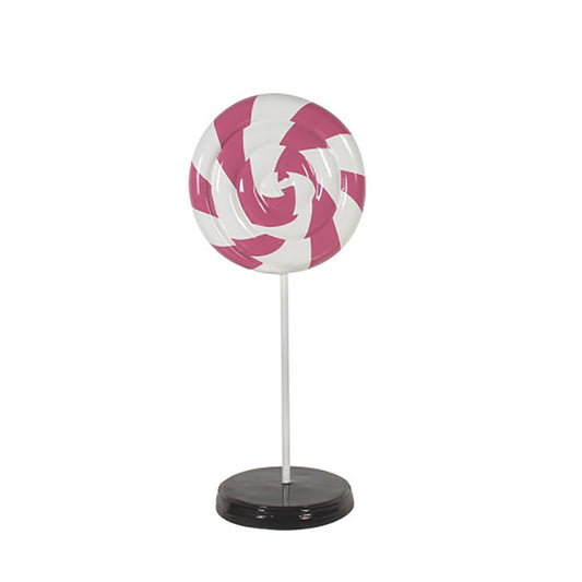 3' Pink Swirl Lollipop