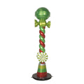 7' Lime Green and Red Candy Lamp Post