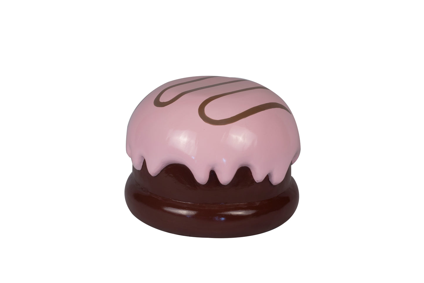 12" Chocolate Truffle with Pink Drizzle