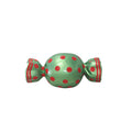 3' Wrapped Oval Candy with Green Wrapper and Red Polka Dots