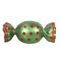 5' Wrapped Oval Candy with Green Wrapper with Red Polka Dots