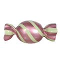 5' Wrapped Oval Candy with Hot Pink Wrapper with Lime Green Stripes