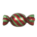 5' Wrapped Oval Candy with Red Wrapper with Lime Green Stripes