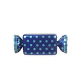 3' Wrapped Rectangle Candy with Blue Wrapper with Light Blue Polka Dots