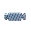 3' Wrapped Rectangle Candy with Light Blue Wrapper with Purple Stripes