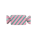 3' Wrapped Rectangle Candy with Pink Wrapper with Mint Green Stripes