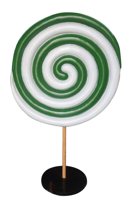 Green and White 7.5' Peppermint Candy Tree with Base