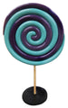 Purple and Aqua 7.5' Peppermint Candy Tree with Base