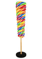 7' Rainbow Upside Down Candy Cone Tree On Base