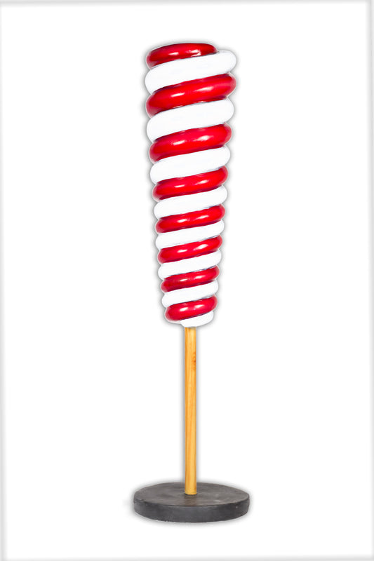 Mini Red And White Upside Down Candy Cone Tree