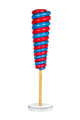 4' Mini Red and Blue Upside Down Candy Cone Tree on White Base