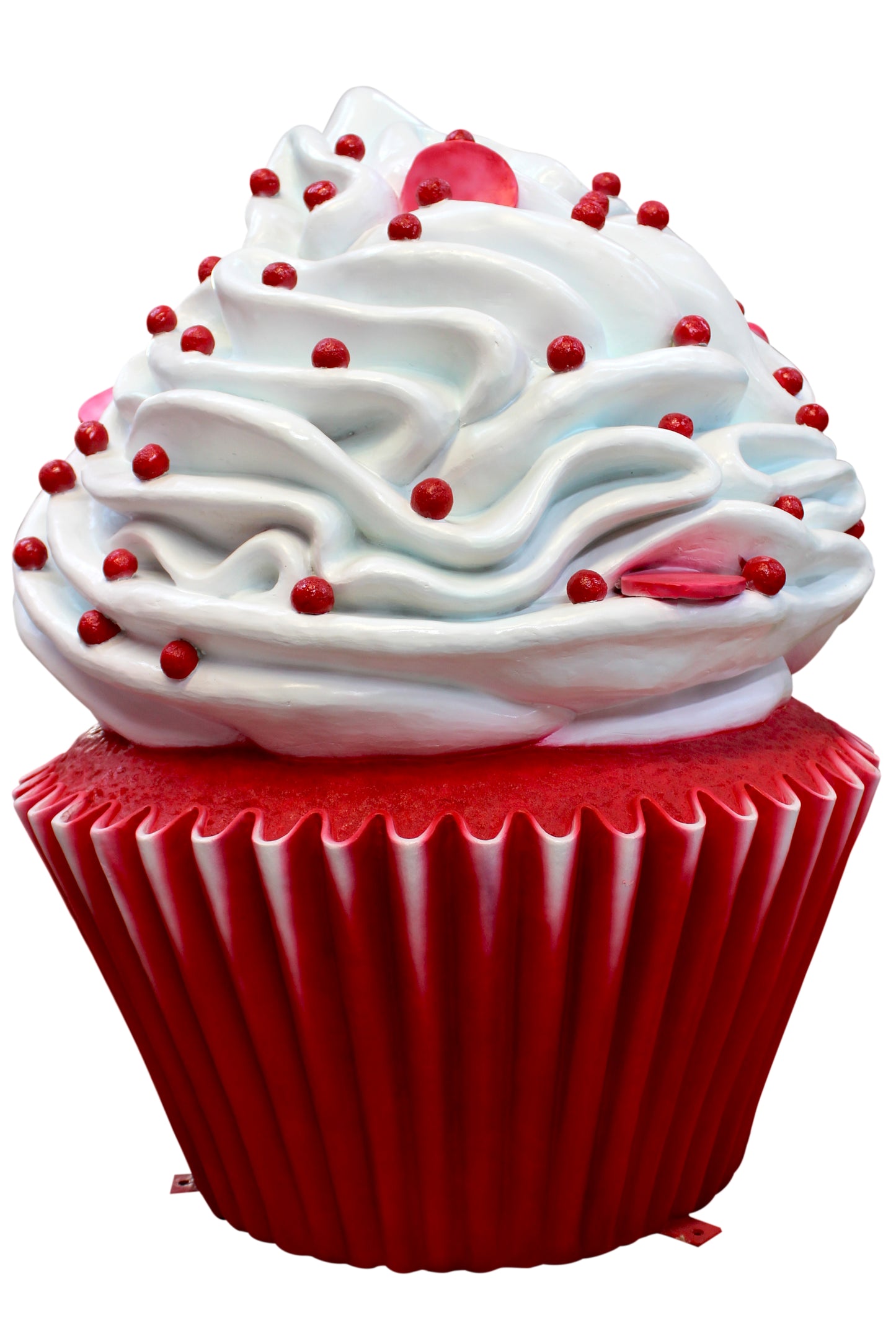 Red Velvet 44" Cupcake with White Icing and Red Sprinkles