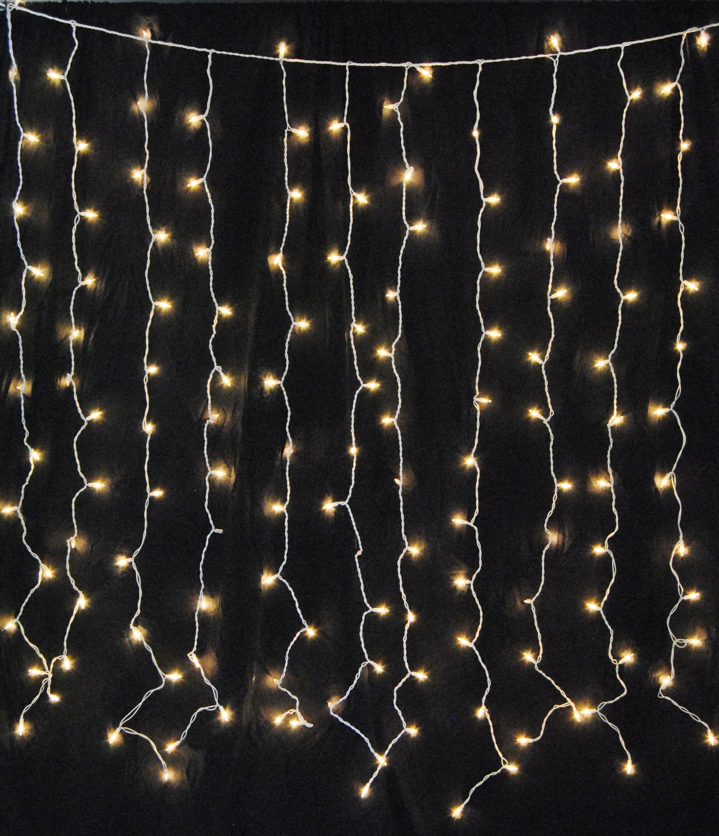 Warm White LED Curtain Lights 150 Twinkle Lights