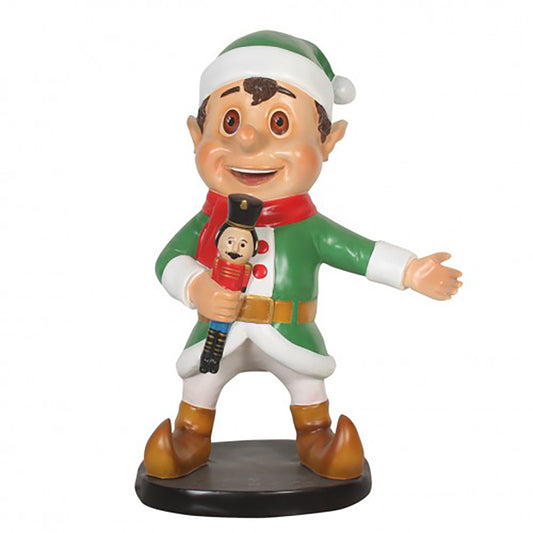 Elf with Nutcracker Toy