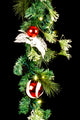 Candy 6' Garland Pre-Lit with Warm White LEDs