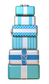 Arctic Collection A Stack of Gifts, Blue, Aqua and Silver