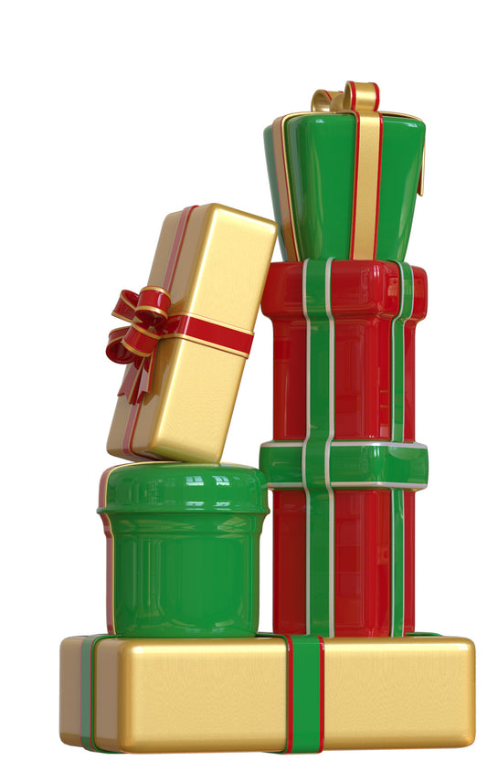 Traditional Collection C Gift Stack Red, Gold with Green