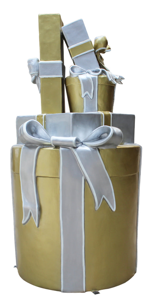 Treasure Collection D Gift Stack Gold, Silver and White