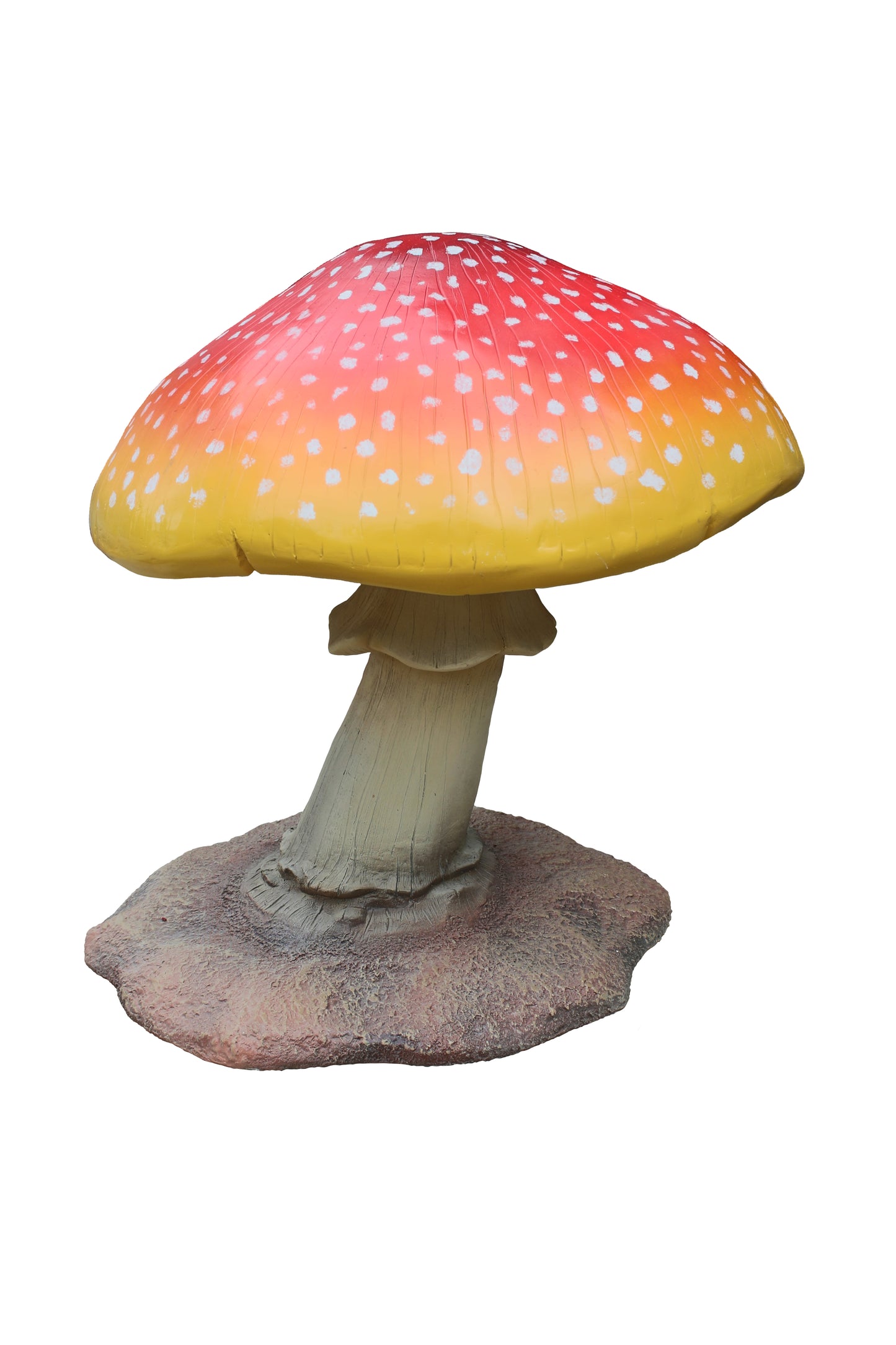 2' Orange and White Mushroom