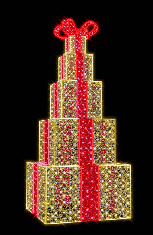 11' Red 3D Gift Stack Neon Flex