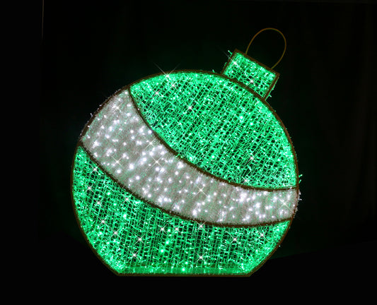 6' Green 3D Ornament Neon Flex Ground Mount