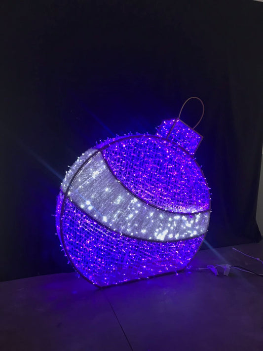 6' Purple 3D Ornament Neon Flex Ground Mount