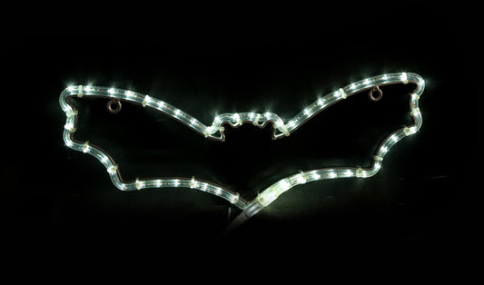 2' Pure White LED Bat Motif