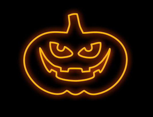 18" Orange LED Jack-O-Lantern Window Display