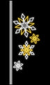 6' Pole Mount with 4 Snowflakes Pure White and Warm White LEDs