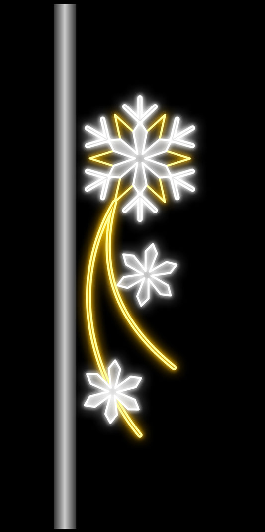 6' Pole Mount Snowflake Pure White and Warm White LEDs