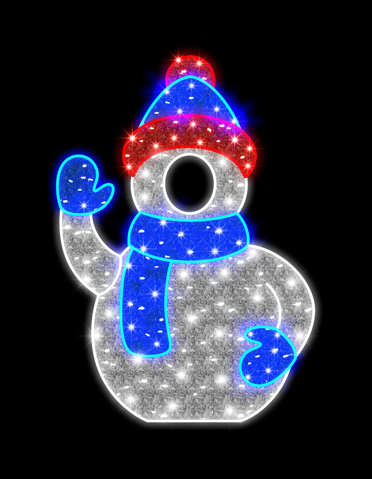 Snmn 4.5' Photo Op Snowman with Red and Blue Hat – WinterlandInc