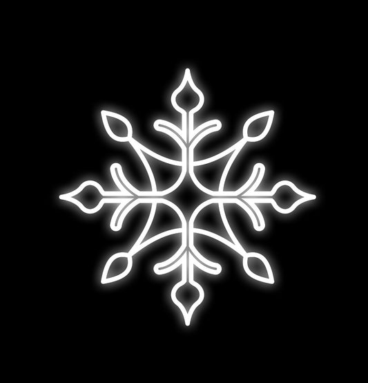 2' Pure White LED Snowflake