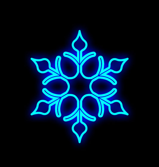 5' Blue LED Snowflake