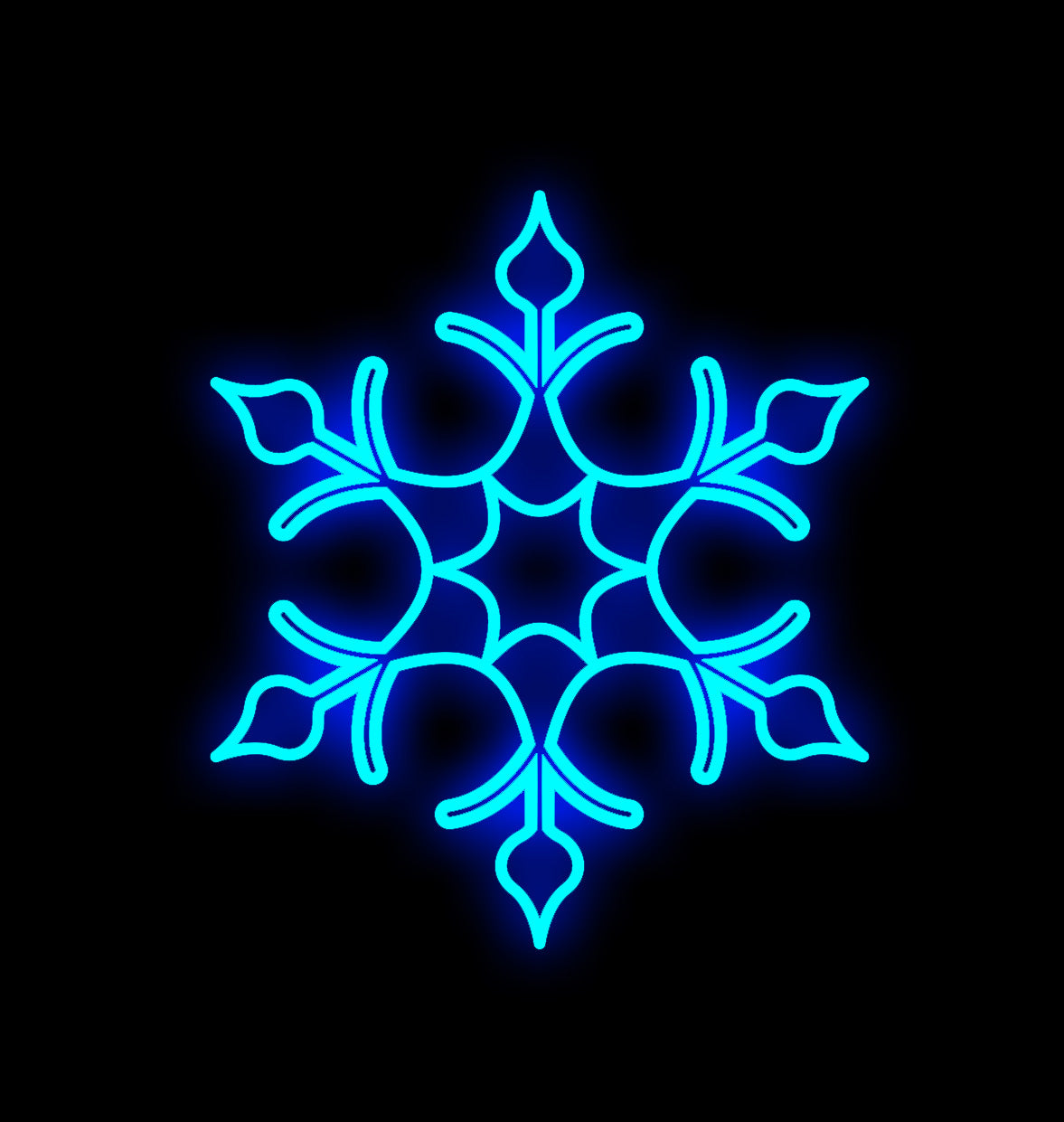 5' Blue LED Snowflake